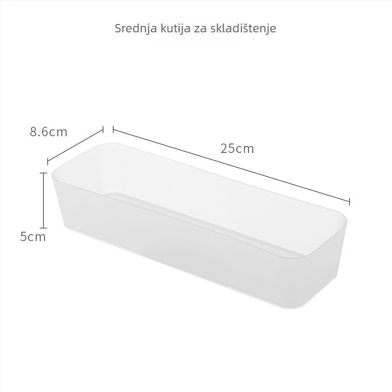 Desktop kutija za pohranu s pregradama, od PP plastike, 100% novi materijal, za kozmetiku, njegu kože i nakit, model 70422-70438