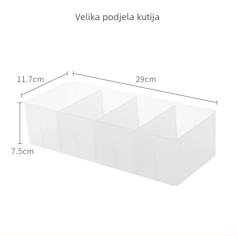 Desktop kutija za pohranu s pregradama, od PP plastike, 100% novi materijal, za kozmetiku, njegu kože i nakit, model 70422-70438