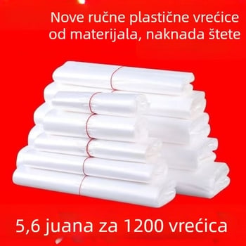 Prozirna, ojačana vrećica za dostavu s ručkom — pakiranje hrane/čaja — Famous Plastic