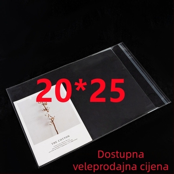 OPP samoljepljive prozirne plastične vrećice, ojačane 5–9 mm, za posteljinu, odjeću, nakit i igračke, 100 vrećica u paketu