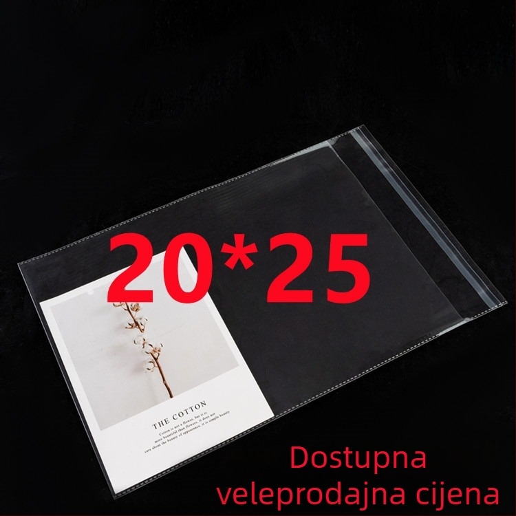 OPP samoljepljive prozirne plastične vrećice, ojačane 5–9 mm, za posteljinu, odjeću, nakit i igračke, 100 vrećica u paketu