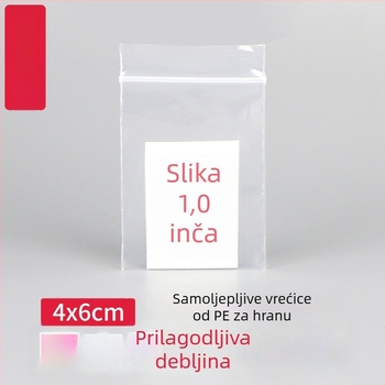 Prozirne PE zip vrećice, 4×6 cm, samouzatvarajuće, za pakiranje i skladištenje