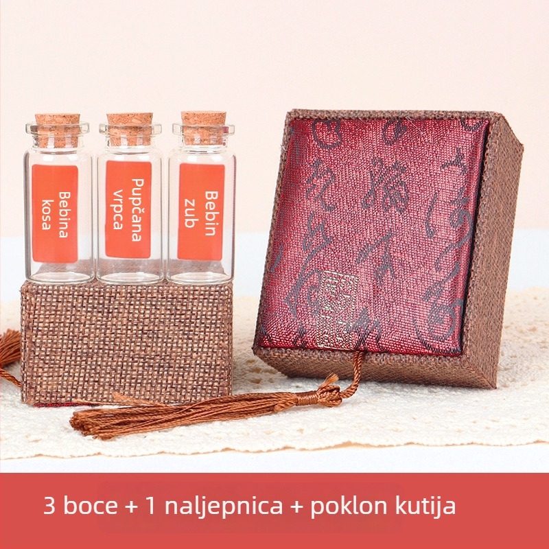 DIY kutija za uspomenu za bebe – staklena kutija za skupljanje vlasi ploda, pupčane vrpce i mliječnih zuba, za novorođenčad i djecu do 3 godine