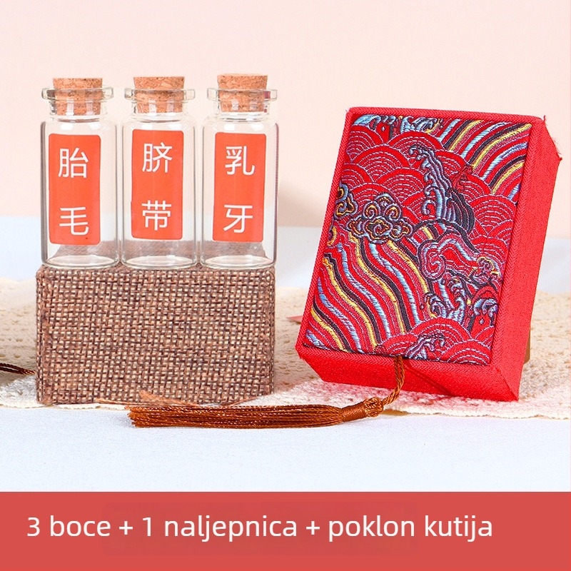 DIY kutija za uspomenu za bebe – staklena kutija za skupljanje vlasi ploda, pupčane vrpce i mliječnih zuba, za novorođenčad i djecu do 3 godine