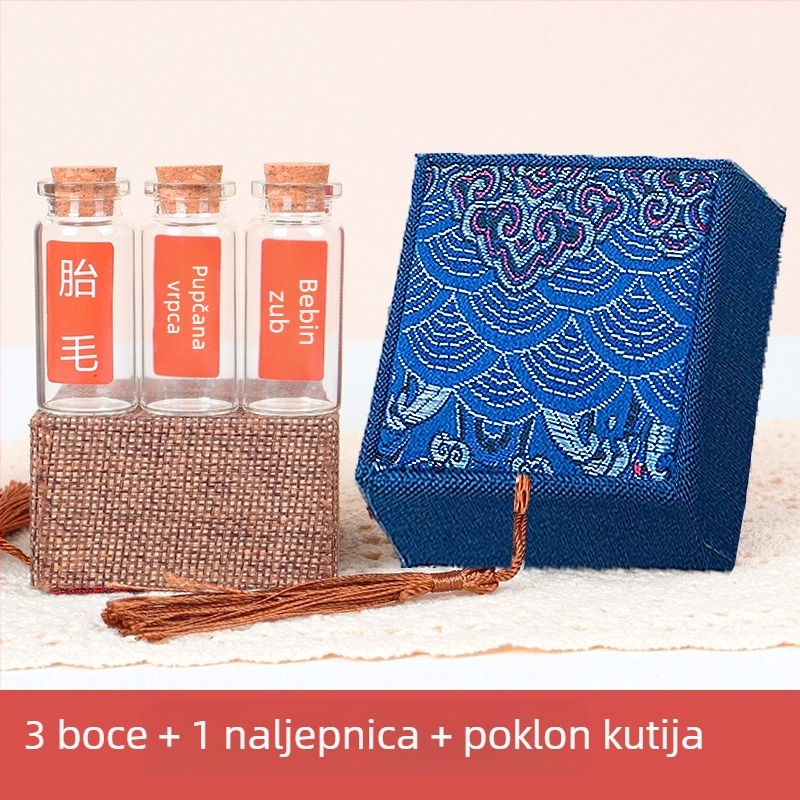DIY kutija za uspomenu za bebe – staklena kutija za skupljanje vlasi ploda, pupčane vrpce i mliječnih zuba, za novorođenčad i djecu do 3 godine