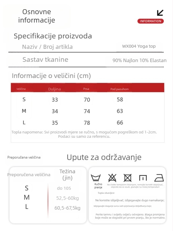Mystic Energy WX004 Ženski tank top od najlona s bezšivnim pletenjem, s jastučićem za prsima, odvlači vlagu, brzo suši, duljina iznad prsa