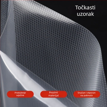 Vakumska vrećica za pakiranje hrane na rolnu - prozirna tekstura, za povrće i voće, brend General Packaging, dnevna proizvodnja 20000, dozvola Ji XK-16-204-00512