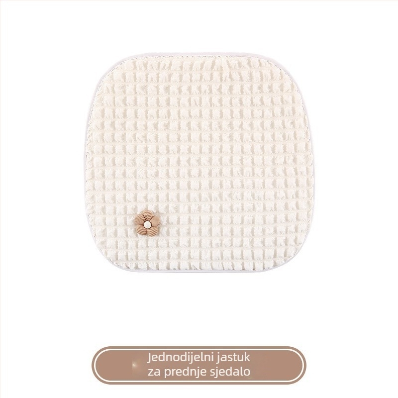 Auto jastučnica za sjedalo, univerzalna za četiri sezone, mekana površina, punjenje od sintetičkih vlakana, navlaka za stražnje sjedalo, u jednoj komadu