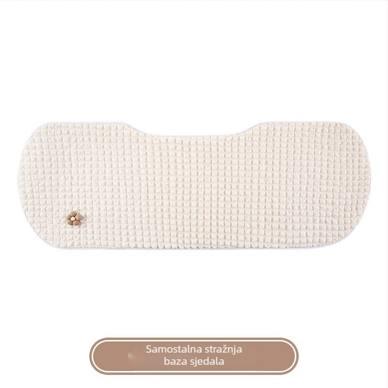 Auto jastučnica za sjedalo, univerzalna za četiri sezone, mekana površina, punjenje od sintetičkih vlakana, navlaka za stražnje sjedalo, u jednoj komadu