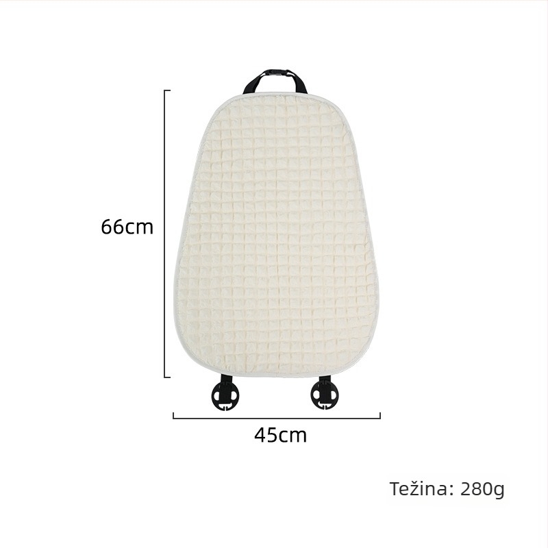 Auto jastučnica za sjedalo, univerzalna za četiri sezone, mekana površina, punjenje od sintetičkih vlakana, navlaka za stražnje sjedalo, u jednoj komadu