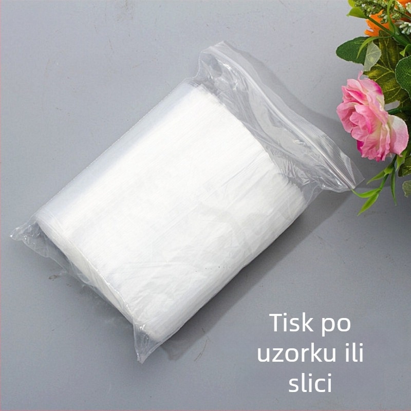 Prozirne PE vrećice sa zatvaračem, samozatvarajuće, za pakiranje hrane, duljina zatvaranja 2 cm