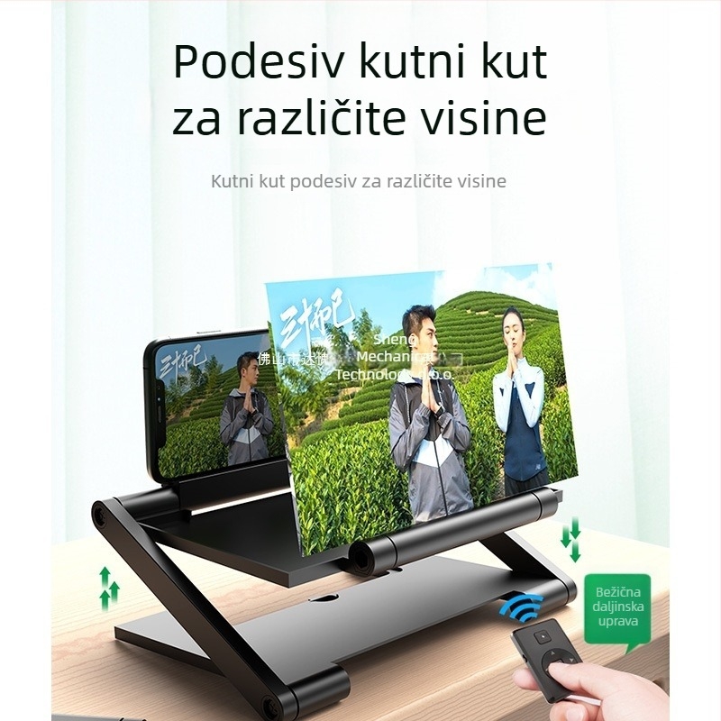 Stojalo za snimanje iznad – horizontalni i vertikalni ultra-jasni povećivač za mobitel, ABS plast, cyberpunk stil, izvučni nosač