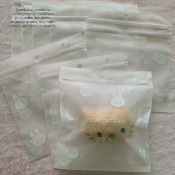 Ling Ling Putna Torba za Pohranu sa Samouzavaranjem, Mat Završna Površina, Slatki Zec i Medvjed Dizajn za Donje Rublje — Broj Artikla 2025072501, Porijeklo Zhejiang Yiwu, Prekogranični Izvoz