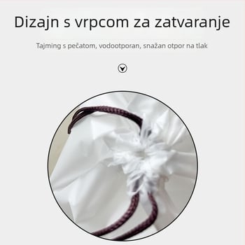 Torba za pohranu s vezicom u motivu medvjedića, dvostruka konstrukcija, mat završna obrada, za cipele, odjeću i kozmetiku za putovanja