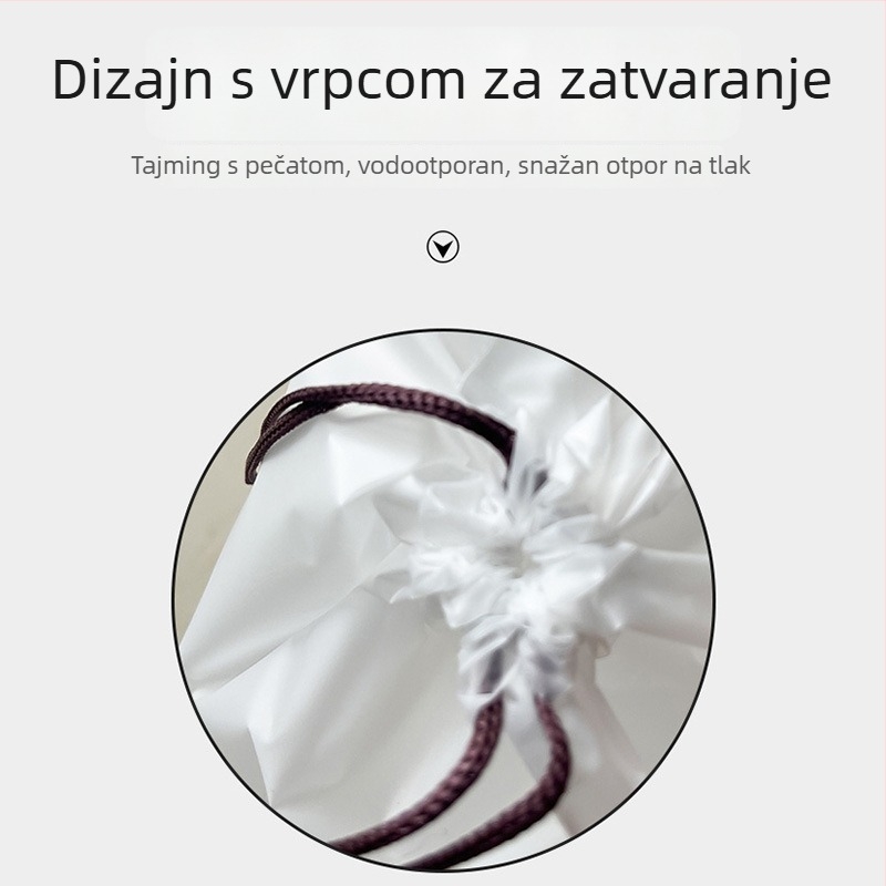 Torba za pohranu s vezicom u motivu medvjedića, dvostruka konstrukcija, mat završna obrada, za cipele, odjeću i kozmetiku za putovanja