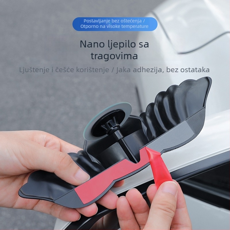 MS auto retrovizor s zaštitom od kiše, malo kružno ogledalo, integrirani reflektor, ogledalo za mrtve kutove