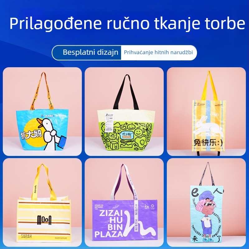 Prilagođene ručno tkane torbe — torbe za kupovinu i ramene torbe za izložbe