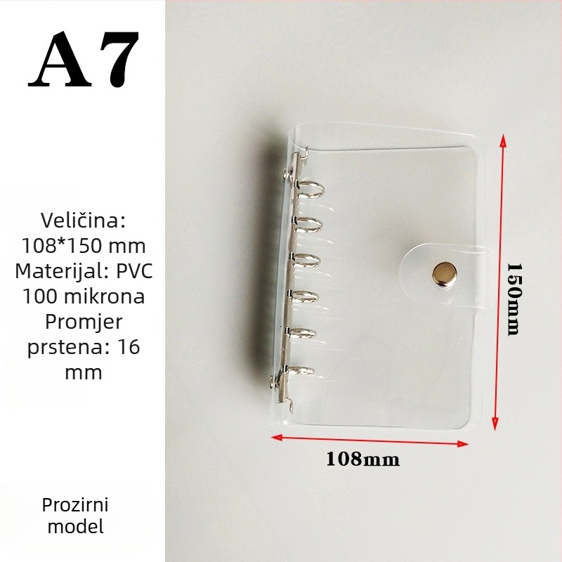 Bilježnica s razdvojenim listovima, srcg g-1922, PVC korica, Dowling papir, težina papira 80–100 g/m²