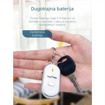 Inteligentni privjesak za ključeve s glasovnim upravljanjem i alarmom protiv gubitka s mogućnošću lociranja, metalna konstrukcija, univerzalna kompatibilnost