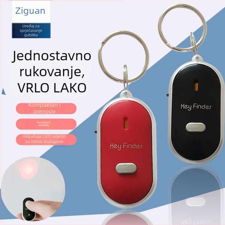 Inteligentni privjesak za ključeve s glasovnim upravljanjem i alarmom protiv gubitka s mogućnošću lociranja, metalna konstrukcija, univerzalna kompatibilnost
