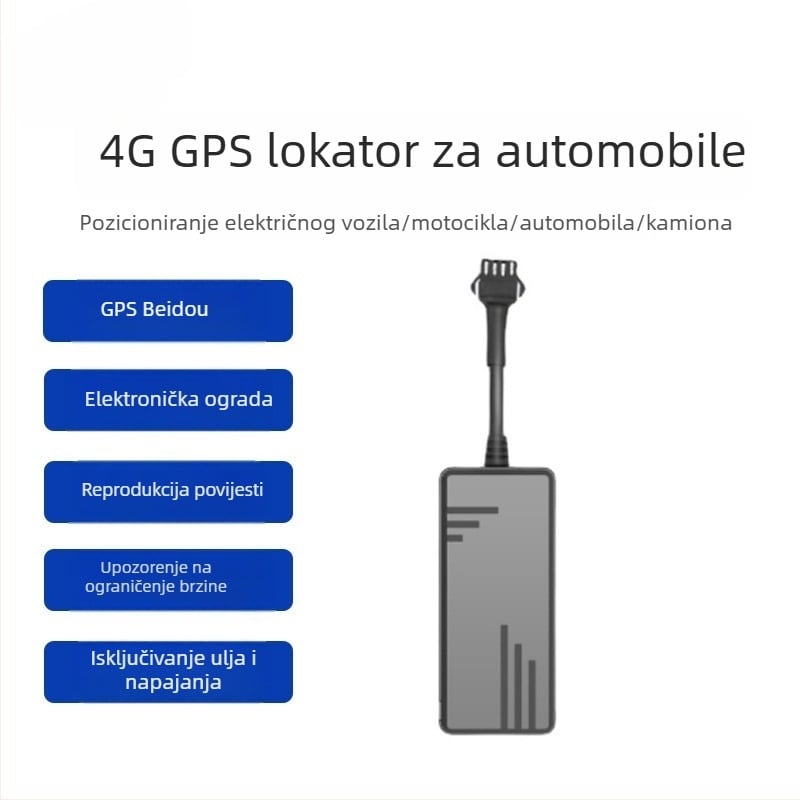 4G automobilni lokator s geozonom, GPS/BeiDou, isključivanje goriva i napajanja, pokretanje jednim klikom, inteligentan