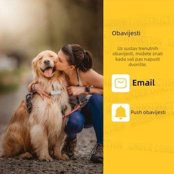 GPS tracker za pse 4G za velike pse – anti-lost narukvica s PC kućištem; litij baterija; dimenzije 70×35×22 mm; točnost GPS ≤10 m