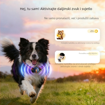 Lokalizator za kućne ljubimce, 4G bežični GPS tracker, ABS kućište, polimer baterija, GPS točnost 5 m, trajanje pripravnosti 5–7 dana