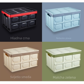 Sklopiva kutija za skladištenje u automobilu, polipropilen, kapacitet 50 L, ispis logotipa, mogućnost prilagodbe