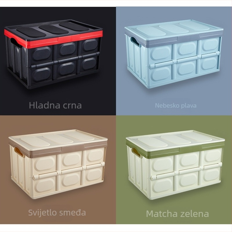 Sklopiva kutija za skladištenje u automobilu, polipropilen, kapacitet 50 L, ispis logotipa, mogućnost prilagodbe