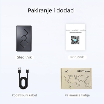 Beidou GPS locator za starije i djecu, GPS+LBS+AGPS, točnost polja 5 m, trajanje baterije 96 h, alarm modovi: vibracija, mobilni alarm, ograda, brzina, Baidu/Google karte