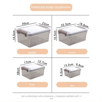 Prozirna mini kutija za LEGO dijelove – mali organizator s poklopcem