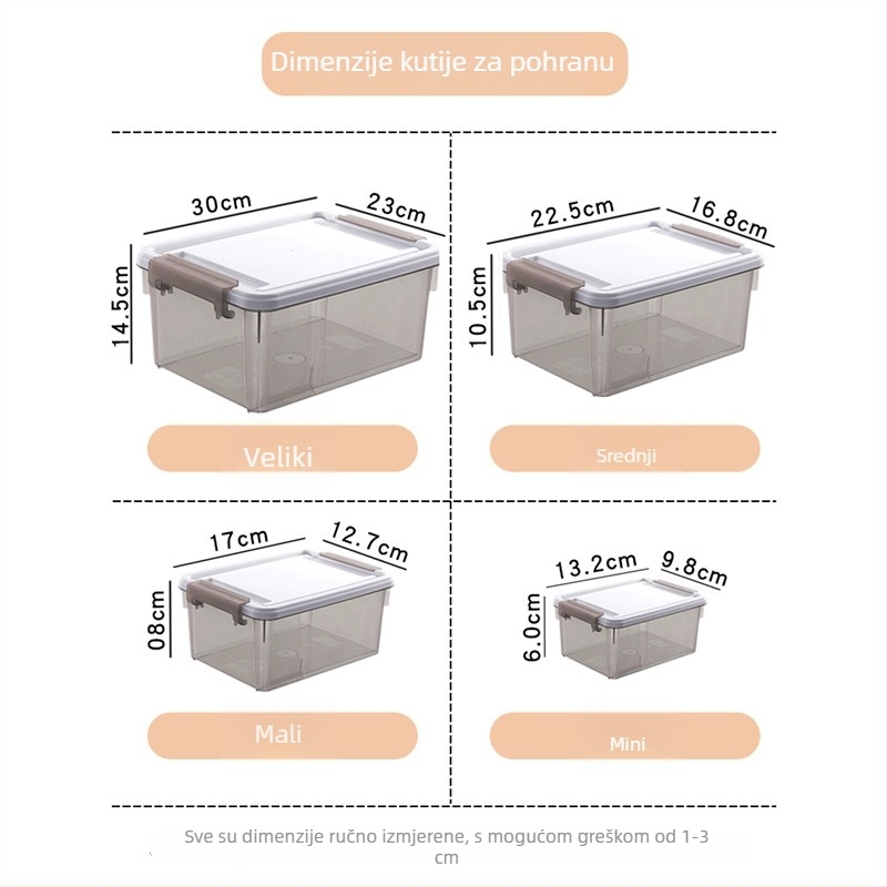 Prozirna mini kutija za LEGO dijelove – mali organizator s poklopcem