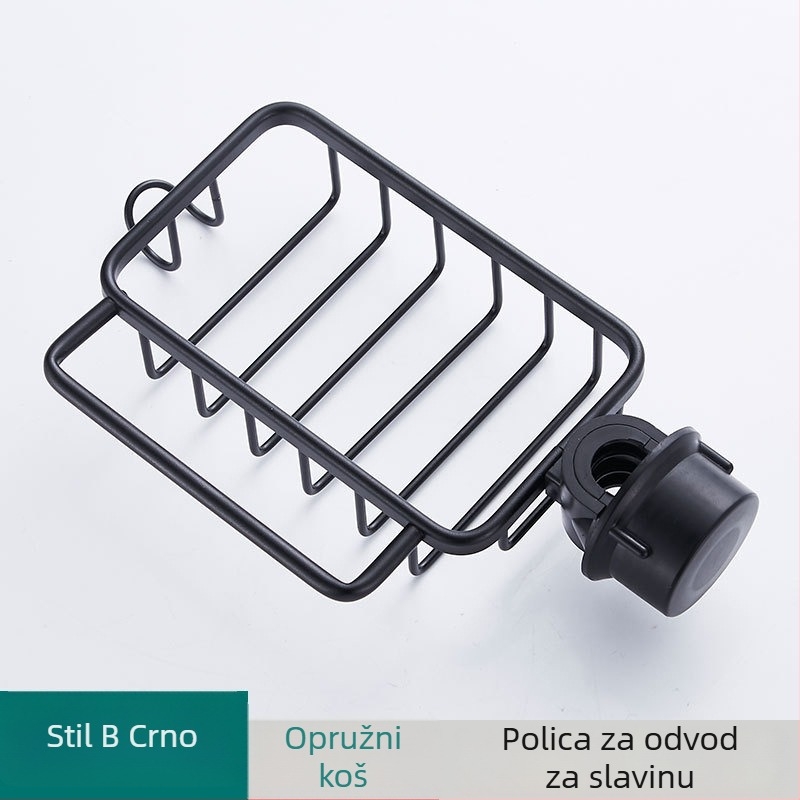 Aluminijski kuhinjski regaļ za pohranu s rotirajućim dizajnom, otporan na vlagu, pričvršćivanje na zid usisavanjem, za kuhinju i kupaonicu