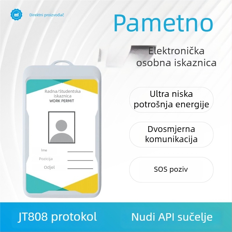 4G pametni elektronički bedž s GPS lokatorom za osoblje kampusa i sanitarne radnike – daljinsko evidentiranje prisutnosti, model M7