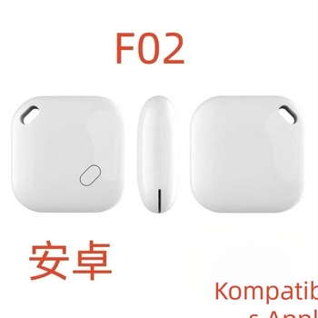 F02 Bluetooth Tracker protiv gubitka za ključe, novčanik i kućne ljubimce • Globalno pozicioniranje • ABS materijal • 7,4 g • CR2032 230 mAh