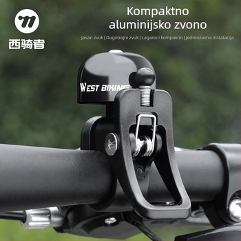 West Rider zvono za bicikl od aluminijske legure, sklopno zvono za gorski bicikl, model Yp0706058