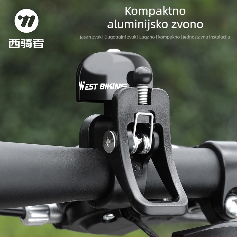 West Rider zvono za bicikl od aluminijske legure, sklopno zvono za gorski bicikl, model Yp0706058
