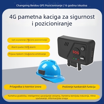 Vanjski lokator kacige s 4G GPS-om, glasovnim prijavljivanjem i nadzorom na gradilištu