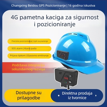 Vanjski lokator kacige s 4G GPS-om, glasovnim prijavljivanjem i nadzorom na gradilištu