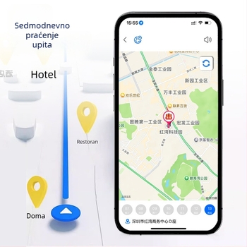 Anti-lost locator za novčanike i torbe s Bluetooth 5.0, ABS kućište, CR2032 baterija, težina 16 g, dijeljenje lokacije i praćenje