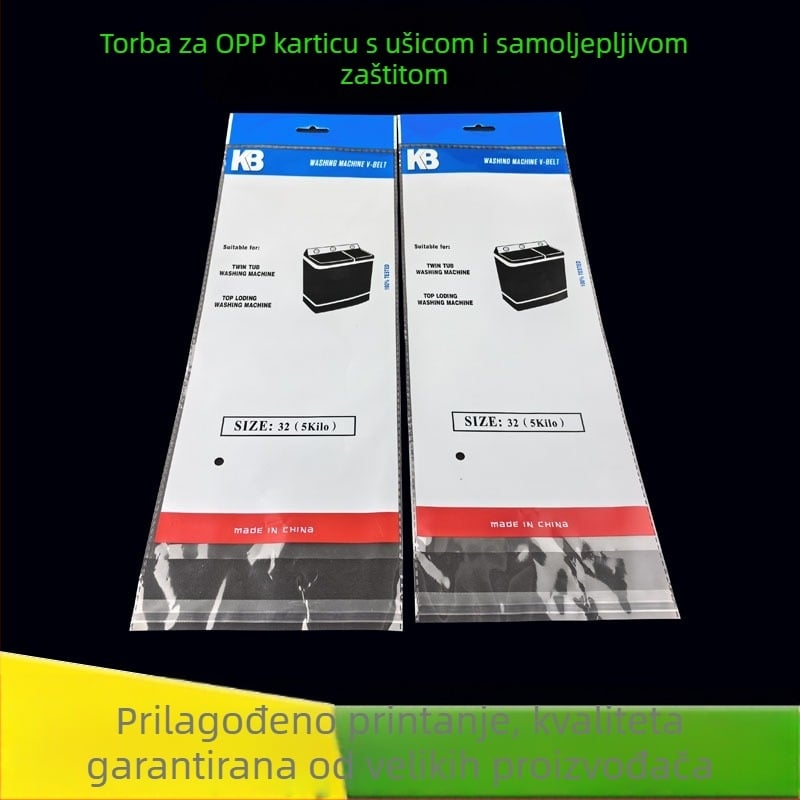 Vlastita otisnuta OPP vrećica s rupom za vješanje i samoljepljivim zatvaranjem, biserno sjajna plastična vrećica za nakit, prozirna vrećica za odjeću