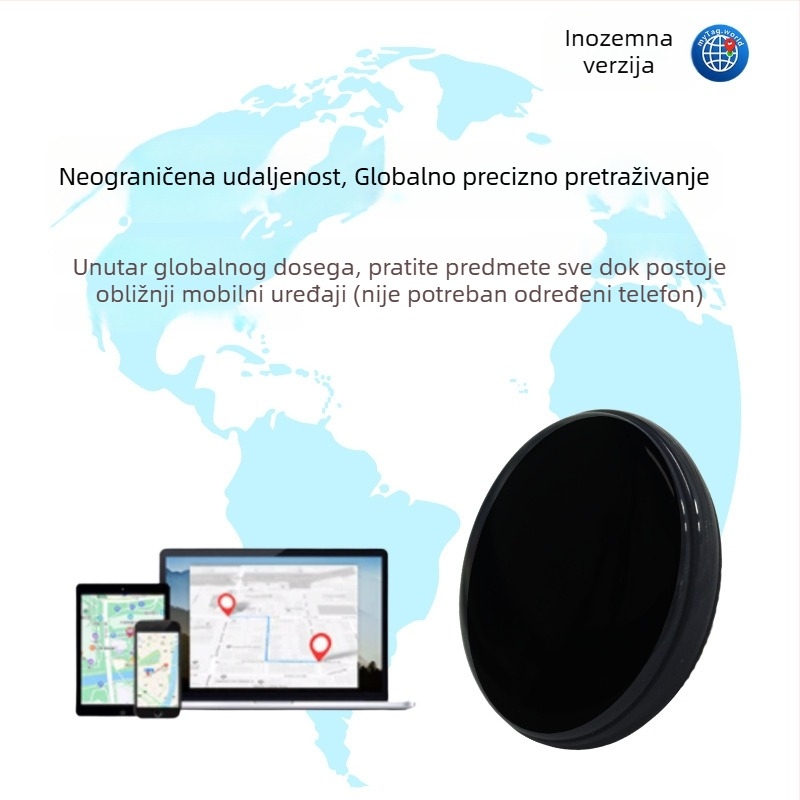 GPS lokator za kućne ljubimce (Model ag10; Baterija 240 mAh; Domet 30 m; Materijal PC; GPS pozicioniranje; Kompatibilno s Android i iOS)