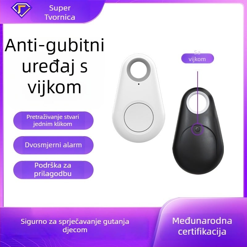 FD-01 Bluetooth lokator za sprječavanje gubitka – domet 15 m, ABS kućište, dimenzije 52×31×19 mm, CR2032 baterija