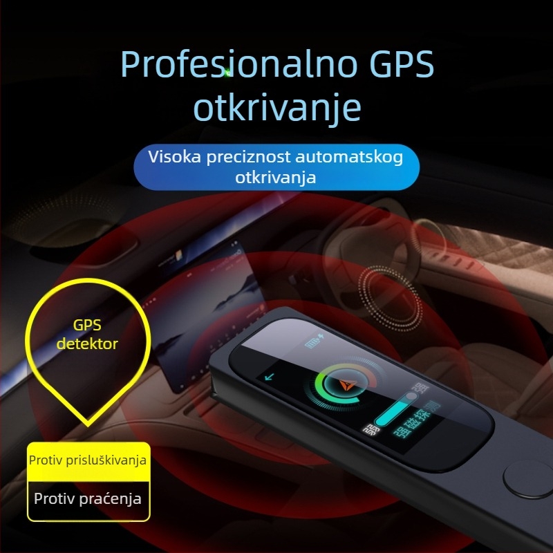F666 Bežični detektor kamere s IR detekcijom i GPS pozicioniranjem, opseg detekcije 1-12000, radni napon 3.7V, zvukovno‑vibracijski alarm