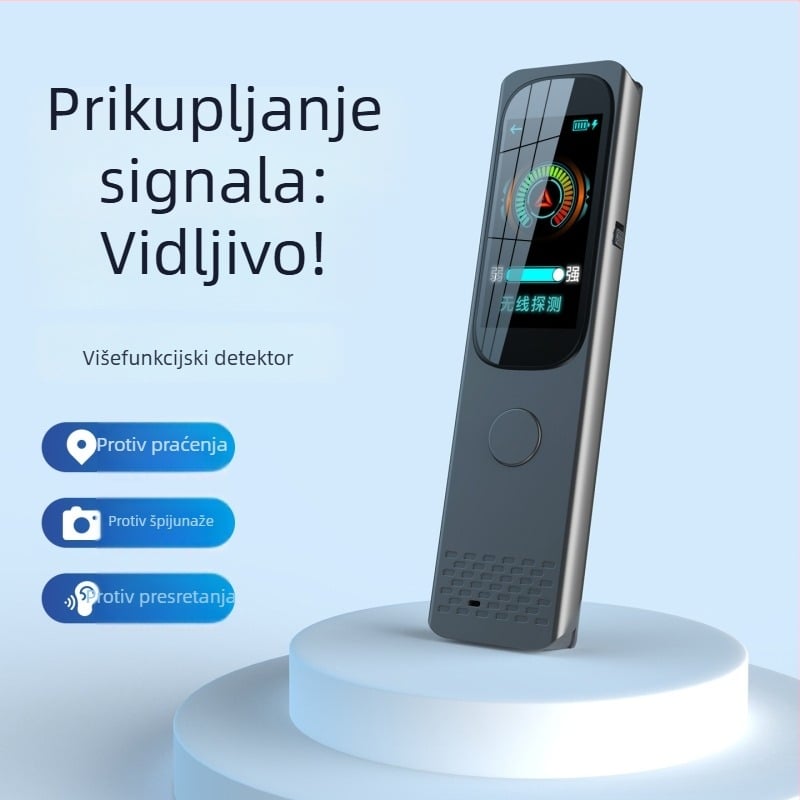 F666 Bežični detektor kamere s IR detekcijom i GPS pozicioniranjem, opseg detekcije 1-12000, radni napon 3.7V, zvukovno‑vibracijski alarm