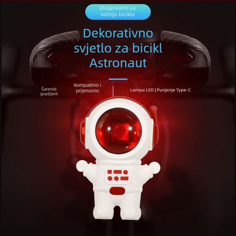 Stražnje svjetlo za bicikl za noćnu vožnju na planinskim i cestnim biciklima s upozoravajućom svjetlošću | Anybike | Kod proizvoda Al867172084426 | Nije uvezeno