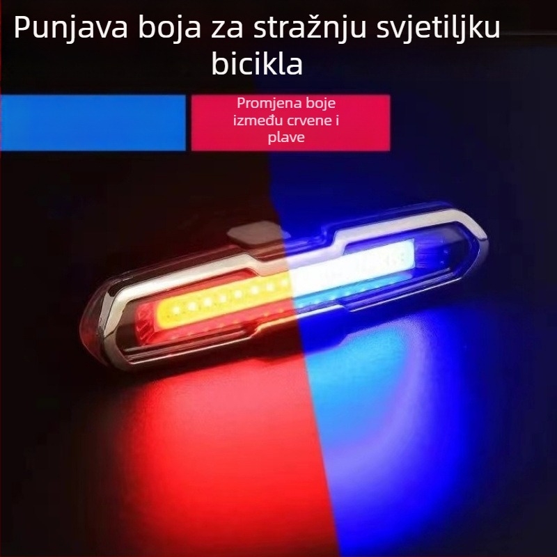 Zadnja svjetiljka za planinski bicikl za noćnu vožnju – solarno napajanje, mogućnost punjenja, dodaci za cestu