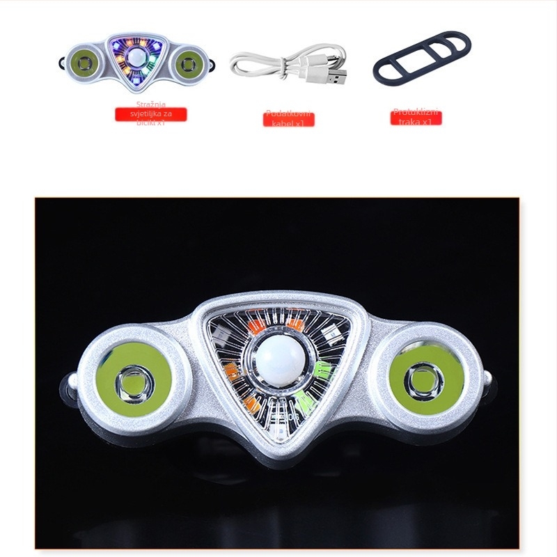 Ambusher USB punjivo stražnje svjetlo za bicikl, 9+2 LED, upozoravajuće svjetlo za MTB i cestovni bicikl