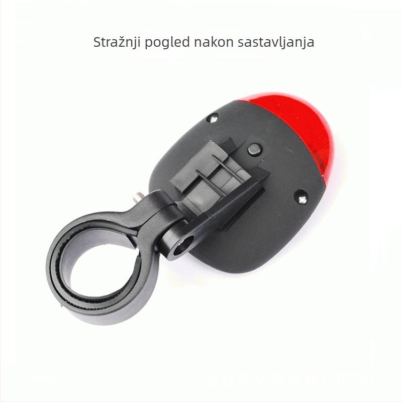 Stražnje svjetlo za bicikl sa solarnim napajanjem, 2 LED, 3 načina treperenja, bez baterije
