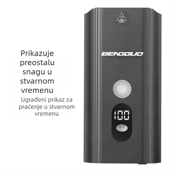 Prednje svjetlo za bicikl, USB punjenje, tijelo od aluminijske legure, visoka svjetlost, digitalni prikaz snage